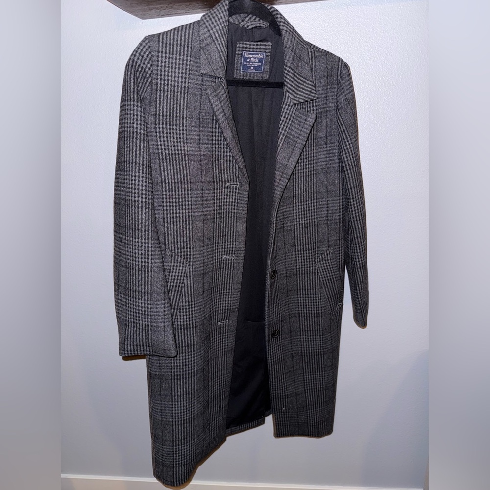 Abercrombie & Fitch Charcoal Wool Mix Coat